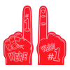 Red Sublimated Foam Hands